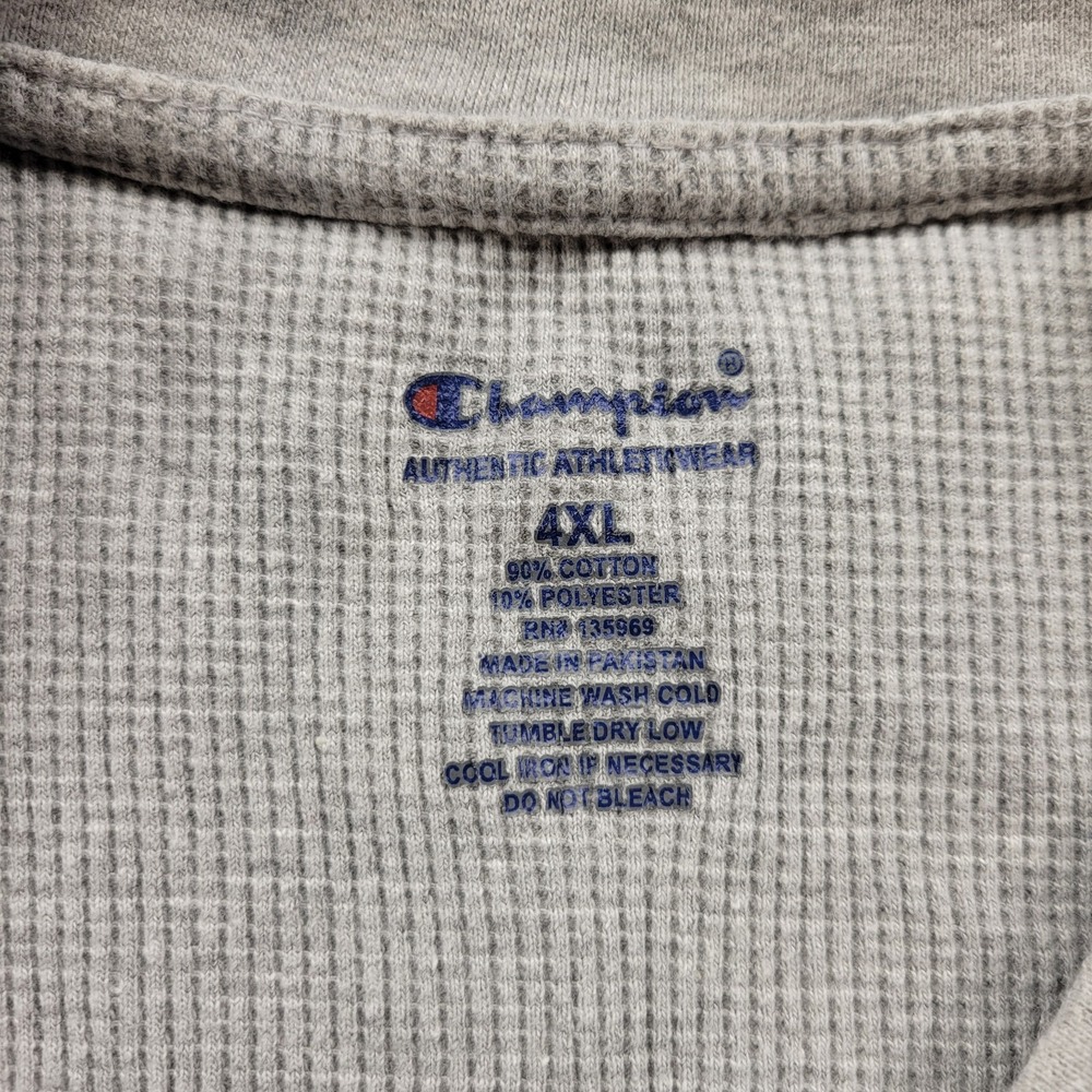Champion long sleeve gray thermal shirt size 4XL - Picture 5 of 5